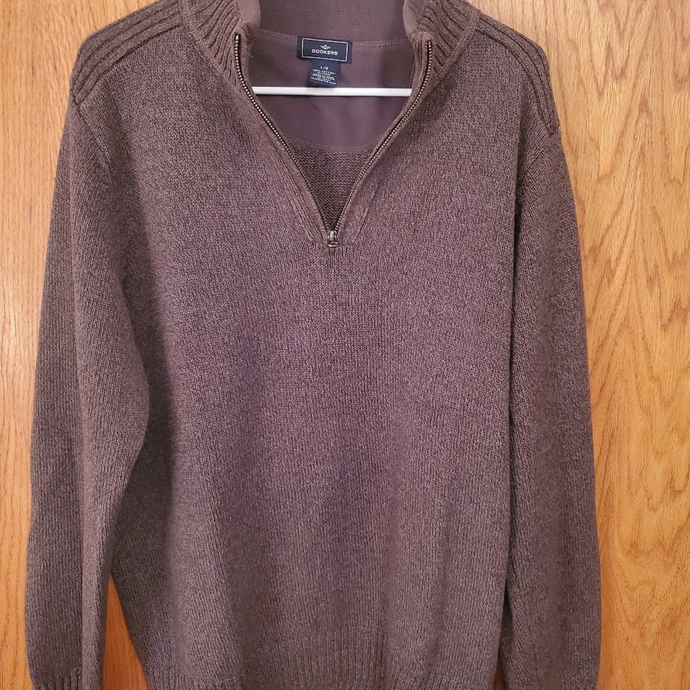 Mens Dockers 1/4 zip sweater